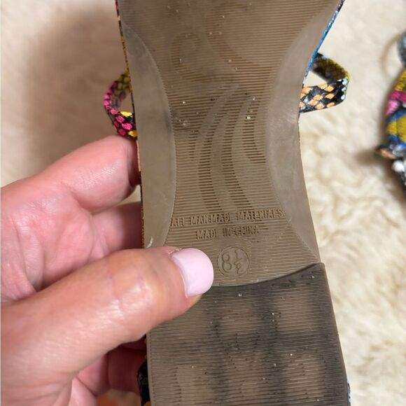 Liliana Colorful Snake Sandals Sleek Strappy Design - Picture 5 of 9